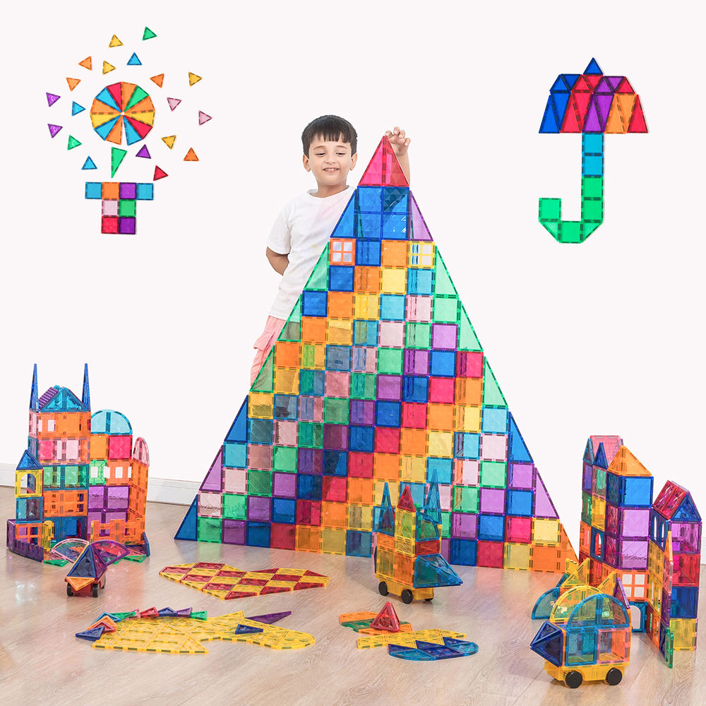 HOBABY 100pcs Prism Magnetic Tiles