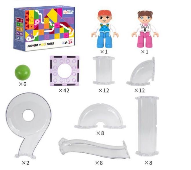 HOBABY 100PCS Magnetic Marble Run