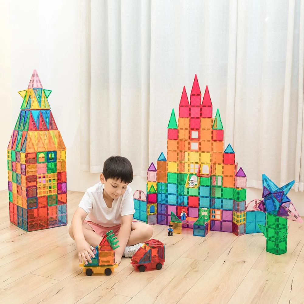 HOBABY 24pcs Prism Magnetic Tiles