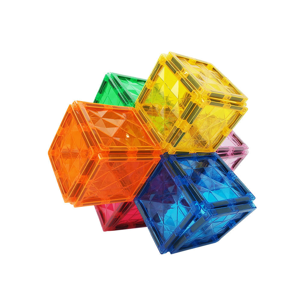 HOBABY 60pcs Prism Magnetic Tiles