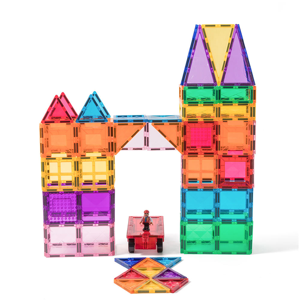 HOBABY 128pcs Prism Magnetic Tiles